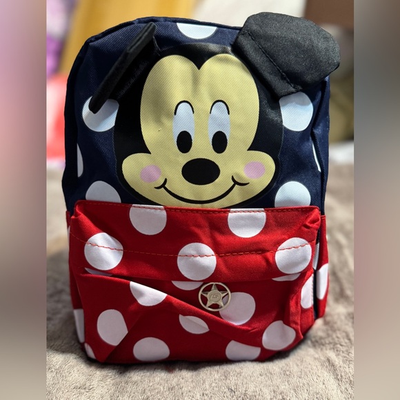 Disney Kids Mickey Mouse Backpack - Red, Black, and White - Picture 1 of 7